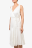 The Kooples White Polkadot Sleeveless Wrap Dress Size 2