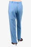 The Row Blue Wool Straight Leg Trousers Size 8