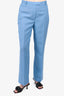 The Row Blue Wool Straight Leg Trousers Size 8