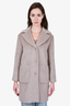 The Weekend Max Mara Brown Wool/Alpaca Button-Down Jacket Size 0
