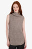 Theory Beige Mohair/Wool Sweater Sleeveless Size Petite