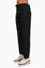 Thom Browne Black Wool Blend Dress Pants w/ Striped Adjustable Waist Detail sz 4 Mens