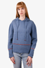 Thom Browne Blue Wool/Cashmere Knit Hoodie Size 42