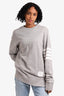 Thom Browne Grey Cotton Striped Crew Neck Sweater Size 5