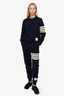 Thom Browne Navy Cotton Striped Sweater Size 3