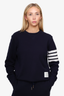 Thom Browne Navy Cotton Striped Sweater Size 3