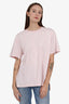 Thom Browne Pink Cotton Scoop Neck T-Shirt Size 4