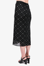 Tibi Black Sequin Detail Midi Skirt Size 10