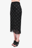 Tibi Black Sequin Detail Midi Skirt Size 10