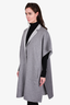 Tibi Grey Wool Cape Size S