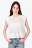 Tibi White Pleated Top Size 0