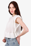 Tibi White Pleated Top Size 0