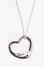 Tiffany Sterling Silver Open Heart Pendant Necklace 16cm