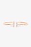 Tiffany & Co. 18K Rose Gold Diamond 'T Wire' Bracelet