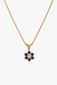 Tiffany & Co. 18K Gold/Sapphire/Diamond Flower Pendant Necklace