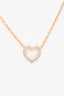 Tiffany & Co. 18K Rose Gold Mini Heart Diamond Pendant Necklace