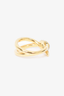 Tiffany & Co. 18K Yellow Gold 0.31ct Diamond Double Row Ring Knot Ring Size 5