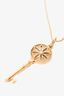 Tiffany & Co. 18K Yellow Gold Diamond Daisy Key Pendant Necklace