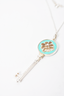 Tiffany & Co. Sterling Silver/Blue Enamel Daisy Key Pendant Necklace