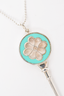 Tiffany & Co. Sterling Silver/Blue Enamel Daisy Key Pendant Necklace