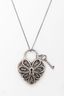 Tiffany & Co. Sterling Silver Heart Lock & Key Pendant Necklace