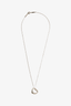 Tiffany & Co. Sterling Silver Open Heart Pendant Necklace with Diamond