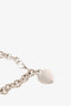 Tiffany & Co Sterling Silver Chain Link Heart Pendant Bracelet
