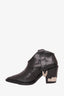 Toga Pulla Black Leather Ankle Cowboy Boot Size 36.5