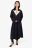 Toga Pulla Navy/Black Collared Belted Coat Size 40