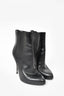 Tom Ford Black Leather Chelsea Heeled Boots Size 5.5