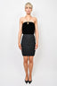 Tom Ford Black Velvet Top Strapless Dress Estimated Size XS