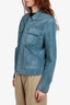 Tom Ford Blue Suede Jacket Size 52