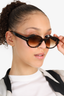 Tom Ford Brown Frame Round Sunglasses