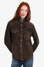 Tom Ford Brown Suede Button-up Shirt Size 50