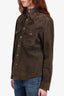 Tom Ford Brown Suede Button-up Shirt Size 50