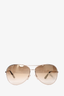 Tom Ford Gold Aviator 'Charles' Sunglasses