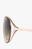 Tom Ford Gold/White Metal/Acrylic Sunglasses