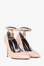 Tom Ford Leather Nude Ankle Strap Padlock Pointy Pumps Size 36