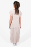 Toteme Beige Silk Crinkled Cap Sleeve Dress Size 36