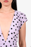 Tularosa White/Purple Polka Dot 'Sid' Wrap Dress Size XS