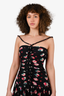 Ulla Johnson Black/Pink 'Marcella' Midi Dress Size 2