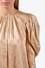 Ulla Johnson Gold Silk Blend Puff Blouse Size 2