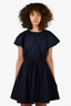 Ulla Johnson Navy Cotton Rope Belted Dress Size 4
