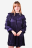 Ulla Johnson Purple Silk Ruffle Dress Size 0