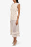 Ulla Johnson White Alpaca Blend Knit Ruffle 'Joelle' Maxi Dress Size S
