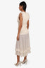 Ulla Johnson White Alpaca Blend Knit Ruffle 'Joelle' Maxi Dress Size S