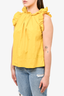 Ulla Johnson Yellow Cotton Embroided Daisy Sleeveless Top sz 0
