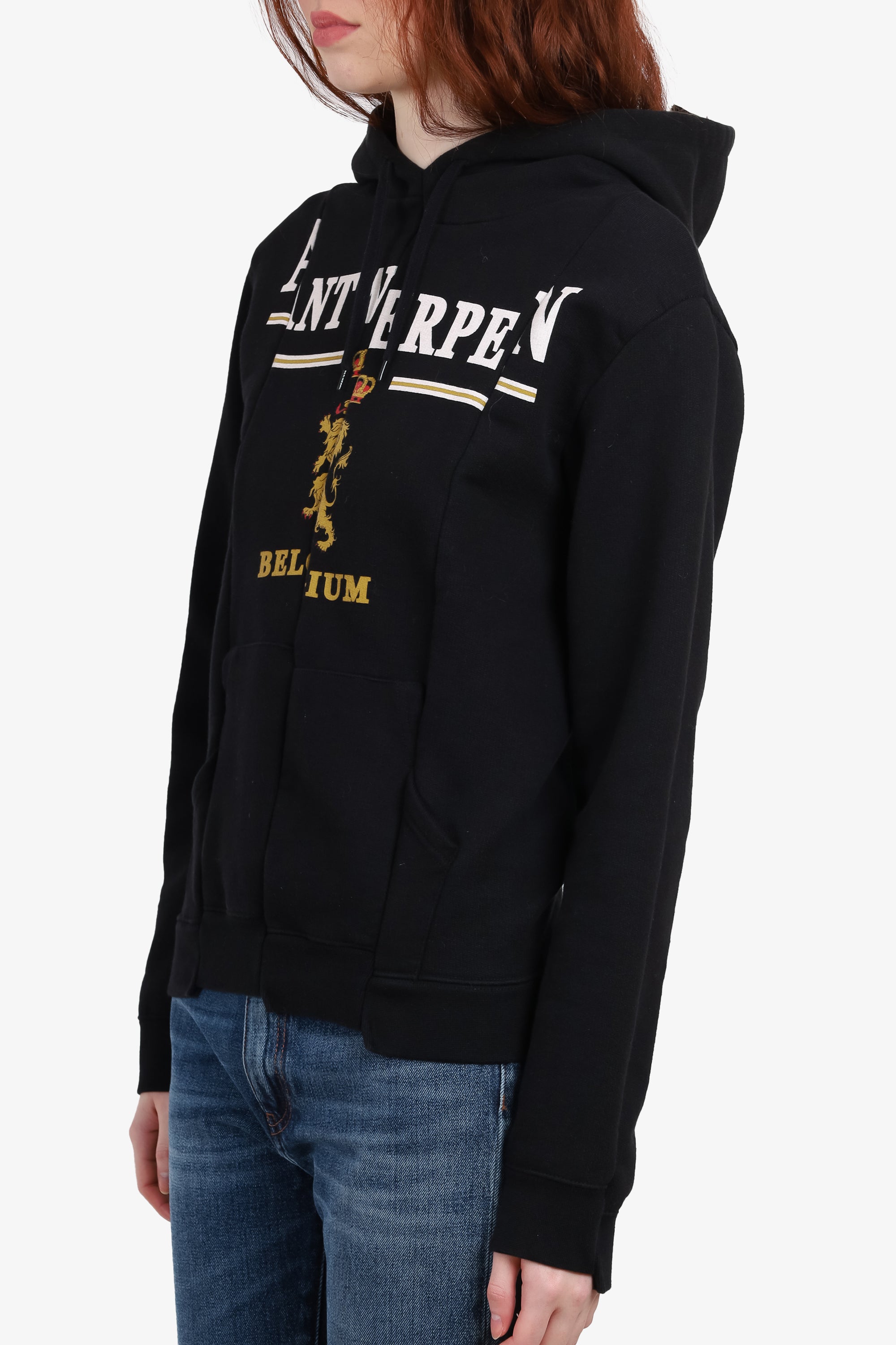 VETEMENTS FW2018 Black Antwerpen Hoodie Size XS – Mine & Yours