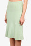 VVB Victoria Beckham Green/White Midi Skirt Size XS