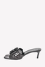 Valentino Atelier Black Leather with Flower Detail Mule Size 38